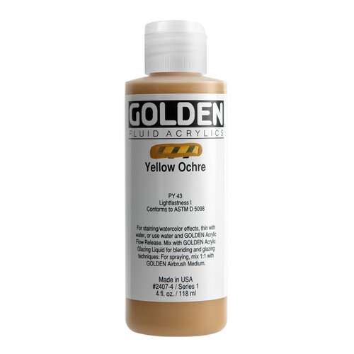 Golden Artist Colors Fluid Yellow Ochre 4oz