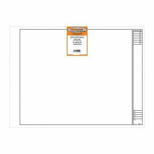 Clearprint 1000H Clearprint 16 lb Vellum Sheet - Architect Title Block - 24 x 36 10pk