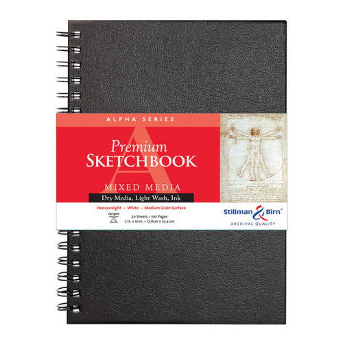 STILLMAN & BIRN Stillman & Birn Alpha Series Hard-Bound Sketch Book Wire-Bound 7"x10"