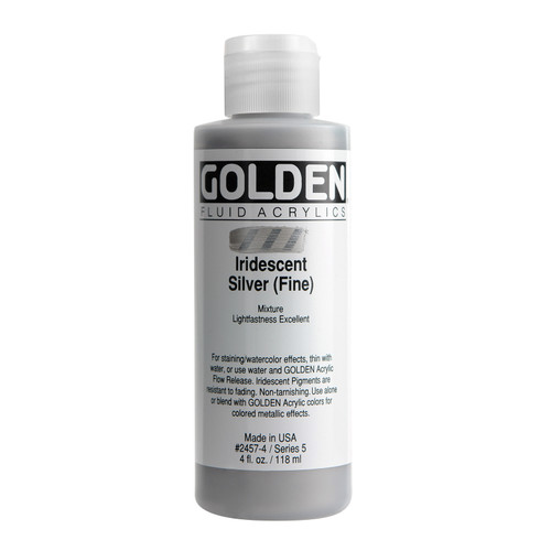 Golden Artist Colors Fluid Iridescent Silver 4oz