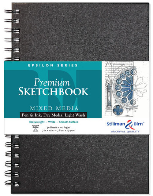 STILLMAN & BIRN Stillman & Birn Epsilon Series Hard-Bound Sketch Book Wire-Bound 7"x10"