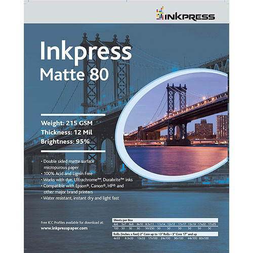  Inkpress Media, Duo Matte 80, 8.5"x11", 50/pk 