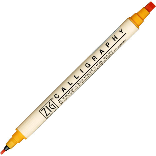 Kuretake/Zig Zig - Memory System Calligraphy Marker - Apricot 