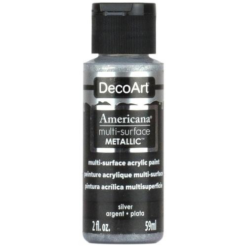 decoart Deco - Americana Multi-Surface Acrylic - 2 oz - Metallic Silver