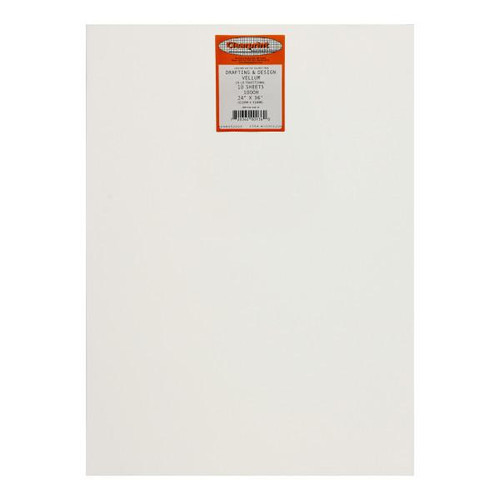 Clearprint 1000H Drafting & Design Vellum Pack, Blank, 24" x 36" 10pk