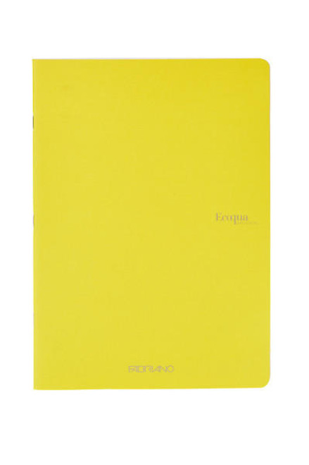 Fabriano EcoQua Notebook, 8.27" x 11.69", A4, Lined, 40 Sheets, Yellow