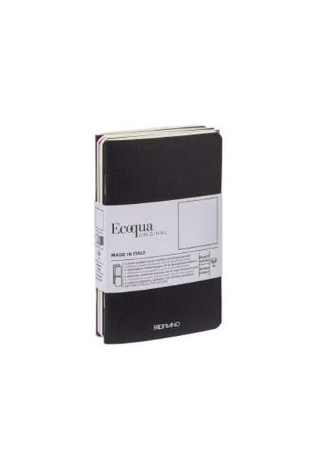  Fabriano EcoQua Pocket-Sized Notebooks, 4-Pack, Blank, Cool Color Covers 