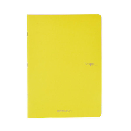 Fabriano EcoQua Notebook, 5.83" x 8.27", A5, Blank, 40 Sheets, Yellow