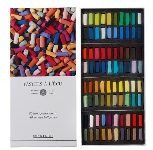Sennelier Extra-Soft Pastel Half Stick Set, 80-Colors