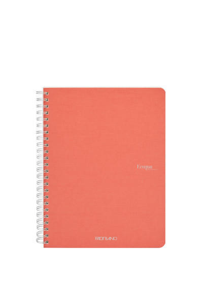 Fabriano EcoQua Spiral-Bound Notebook, 5.83" x 8.27", A5, Grid, 70 Sheets, Flami