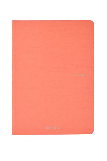 Fabriano EcoQua Notebook, 8.27" x 11.69", A4, Lined, 40 Sheets, Flamingo