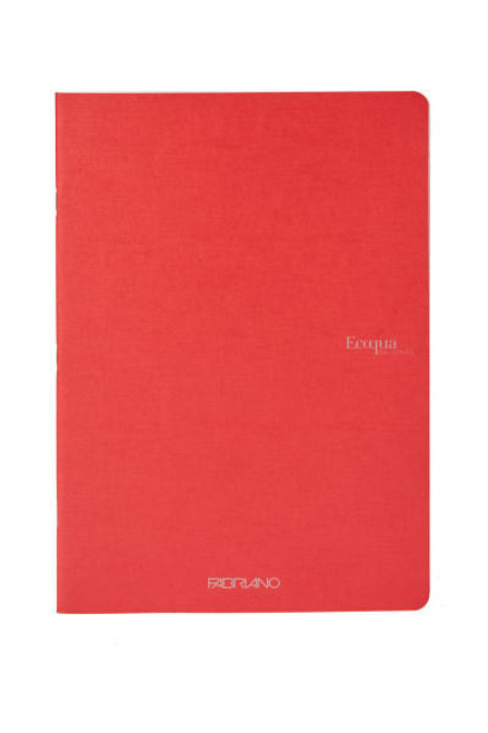  Fabriano EcoQua Notebook, 8.27" x 11.69", A4, Lined, 40 Sheets, Red 