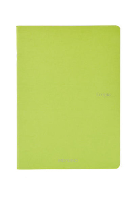 Fabriano EcoQua Notebook, 8.27" x 11.69", A4, Lined, 40 Sheets, Lime