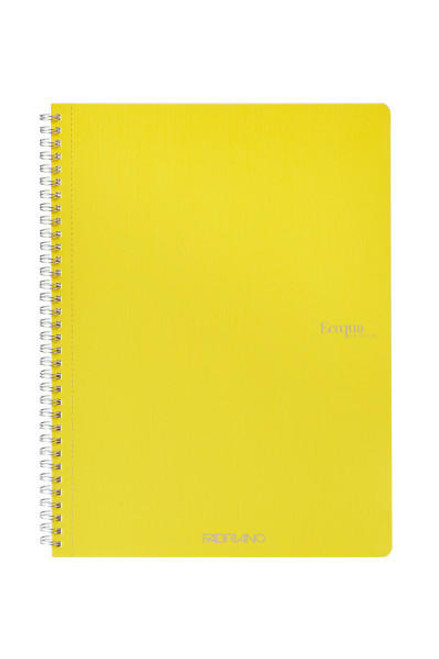  Fabriano EcoQua Spiral-Bound Notebook, 8.27" x 11.69", A4, Blank, 70 Sheets, Yel 