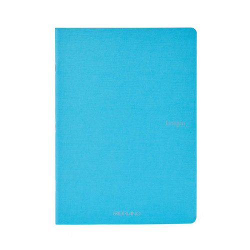  Fabriano EcoQua Notebook, 5.83" x 8.27", A5, Blank, 40 Sheets, Turquoise 