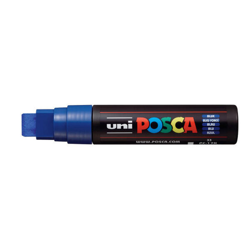 posca POSCA Paint Marker, PC-17K Extra Broad Rectangular Chisel, Blue 