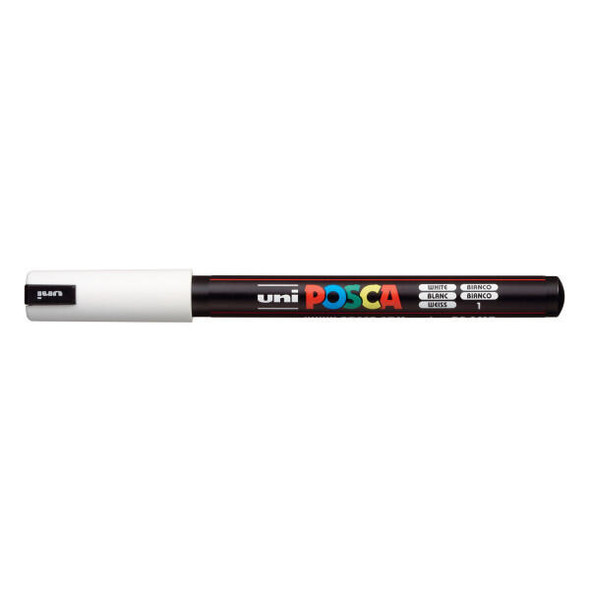 posca POSCA Paint Pen, PC-1MR Ultra-Fine Tip, White posca POSCA Paint Pen, PC-1MR Ultra-Fine Tip, White