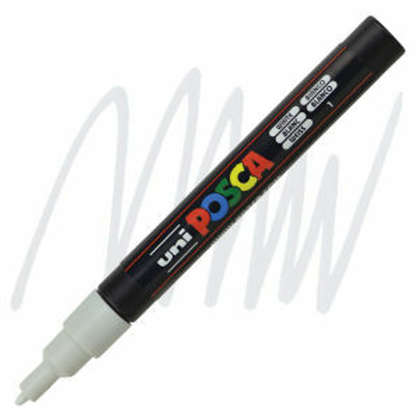 posca POSCA Paint Marker, PC-3M Fine Bullet, White