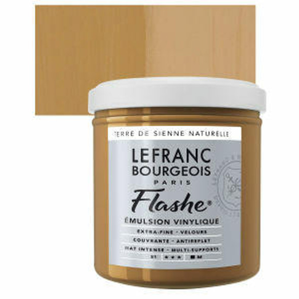 lefranc and bourgeois Flashe Matte Artists Color, 125ml, Raw Sienna