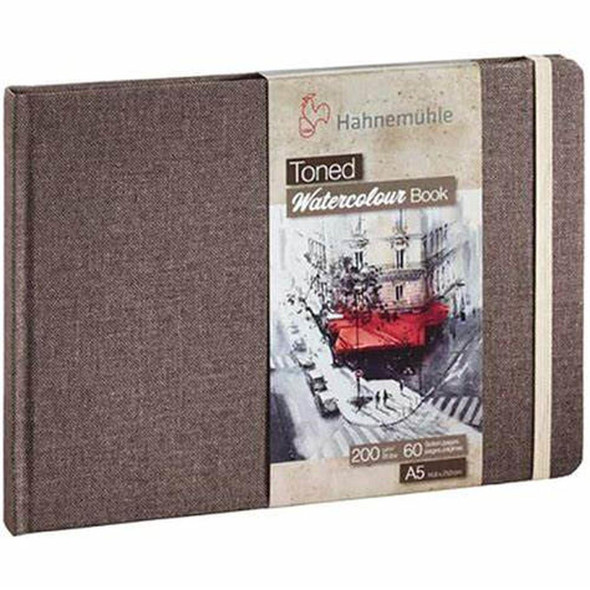 Hahnemuhle Hahnemuhle Toned Tan Watercolor Paper Book, 30 Sheets, Landscape, A5 (5.7" x 8.25")