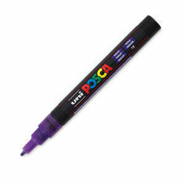 posca POSCA Paint Marker, PC-3M Fine Bullet, Glitter Violet