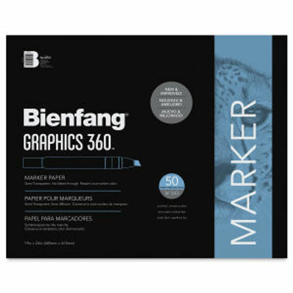 Speedball Art Products Bienfang Graphics 360 Marker Paper Pad, 50 Sheets, 19 x 24