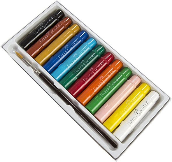  Faber-Castell Gel Sticks Set, 12-Colors 