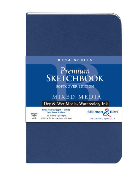 STILLMAN & BIRN Stillman & Birn Beta Series Soft-Cover Sketchbook, Portrait, 5.5" x 8.5"