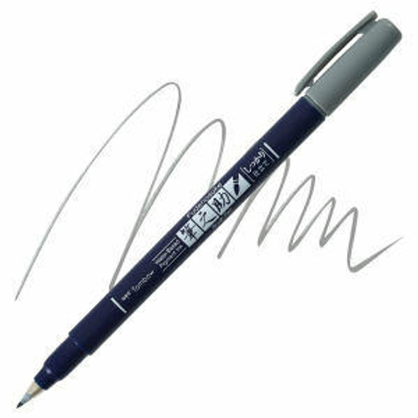 TOMBOW, INC Tombow Fudenosuke Colored Brush Pen, Gray