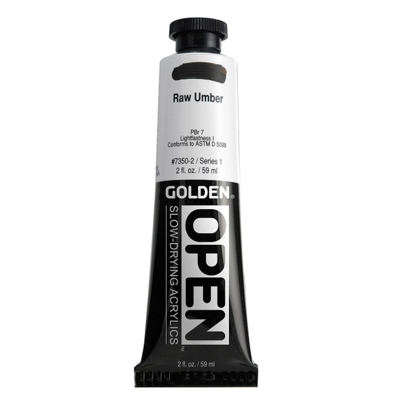 GOLDEN OPEN Slow-Drying Acrylic Paint, Raw Umber, 2oz