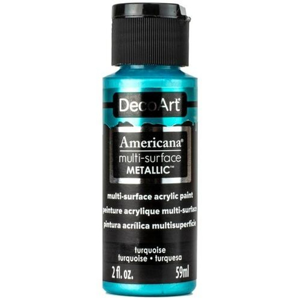 decoart DecoArt Americana Multi-Surface Acrylic Color, 2 oz, Metallic Turquoise