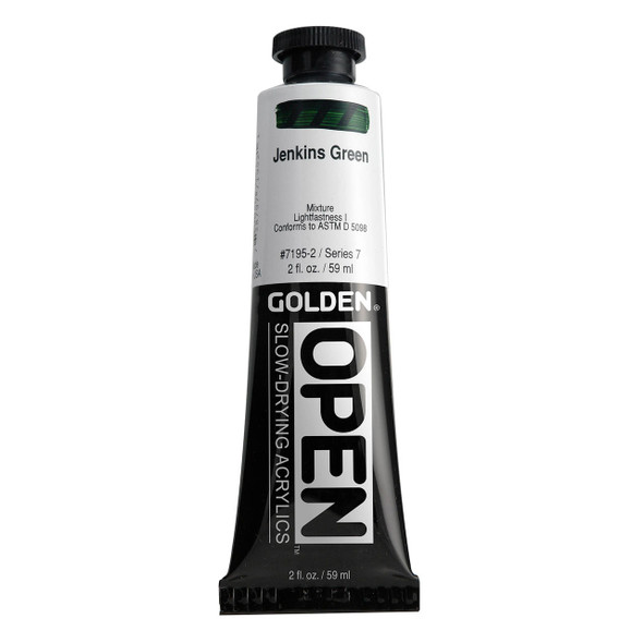 Golden Artist Colors Golden OPEN Slow-Drying Acrylic, Jenkins Green 2oz 