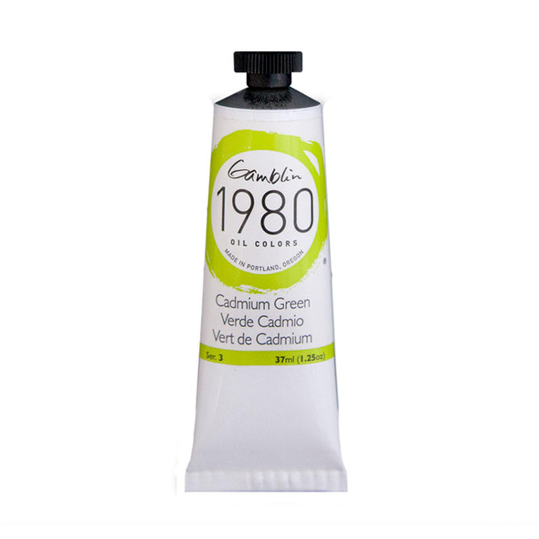 Gamblin Artist's Colors Gamblin 1980 Oil Color, 37ml, Cadmium Green