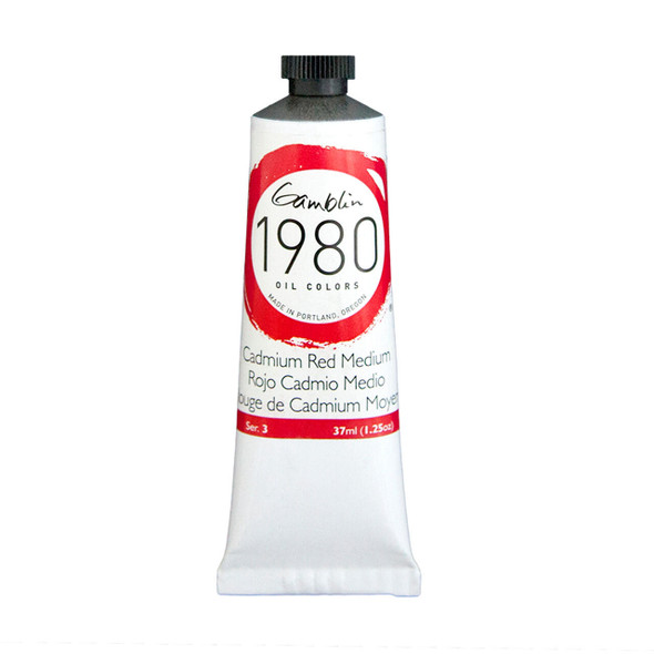 Gamblin Artist's Colors Gamblin 1980 Oil Color, 37ml, Cadmium Red Medium
