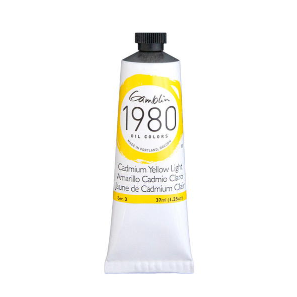 Gamblin Artist's Colors Gamblin 1980 Oil Color, 37ml, Cadmium Yellow Light
