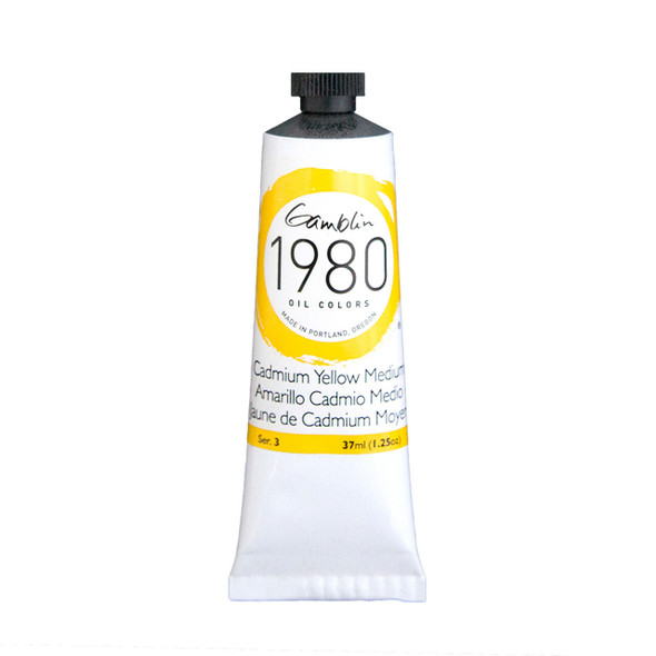Gamblin Artist's Colors Gamblin 1980 Oil Color, 37ml, Cadmium Yellow Medium