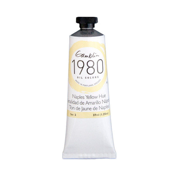Gamblin Artist's Colors Gamblin 1980 Oil Color, 37ml, Naples Yellow Hue