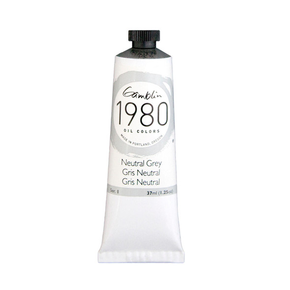 Gamblin Artist's Colors Gamblin 1980 Oil Color, 37ml, Neutral Grey