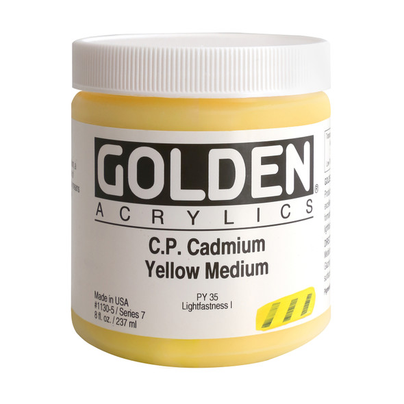GOLDEN Open Acrylic Paints C.P. Cadmium Yellow Medium 8 oz