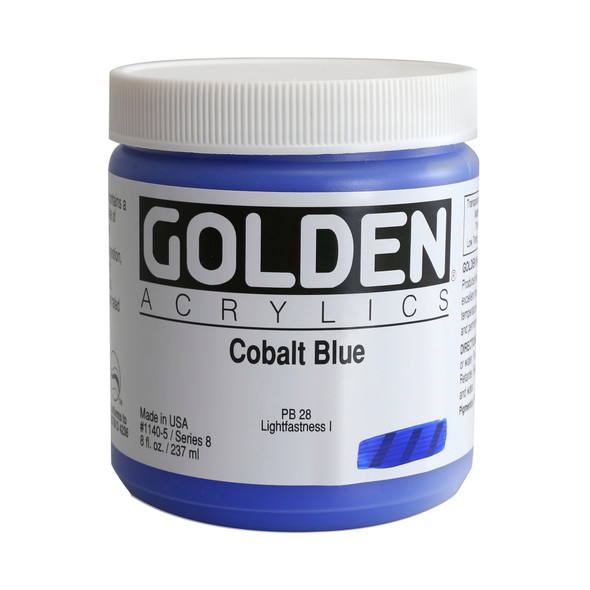 Golden Artist Colors Heavy Body Cobalt Blue 8oz