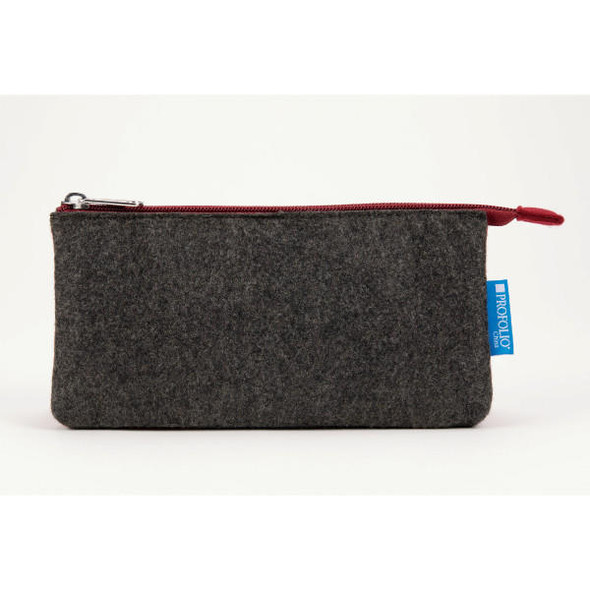  Itoya ProFolio Midtown Pouch, 4" x 7", Charcoal/Maroon 