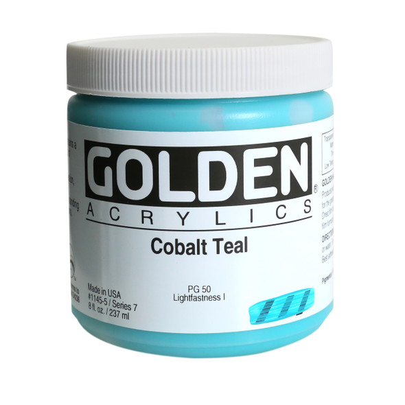 Golden Artist Colors Heavy Body Cobalt Teal 8oz