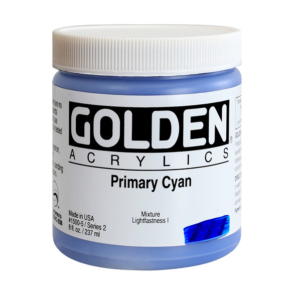 Golden Artist Colors Heavy Body Primary Cyan 8oz