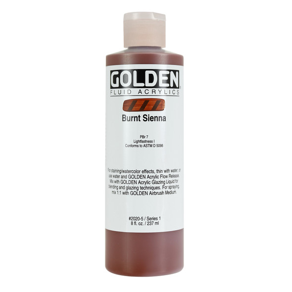 Golden Artist Colors Fluid Burnt Sienna 8oz
