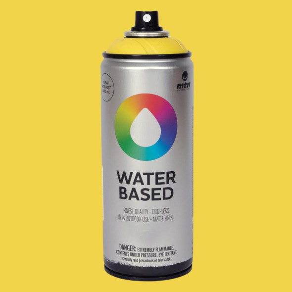  MTN Water-Based Spray Paint, 300mL, Cadmium Yellow Med/Light Yellow #RV1021 