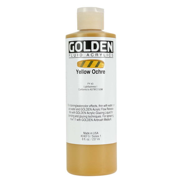 Golden Artist Colors Fluid Yellow Ochre 8oz