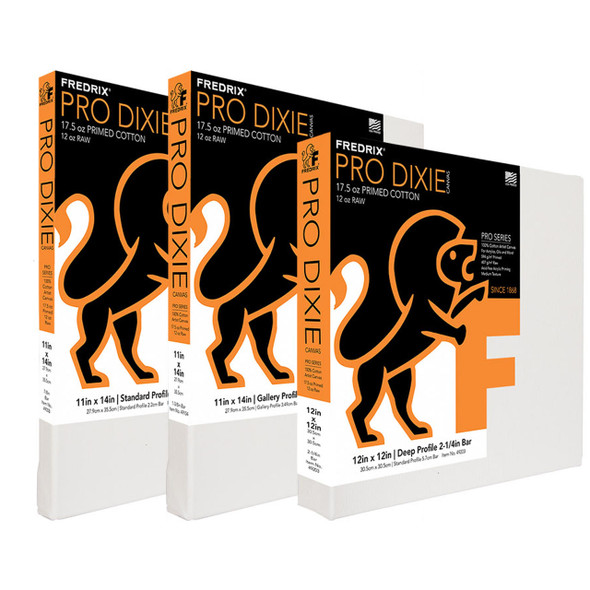 Fredrix Pro Series 12Oz Dixie Stretched Canvas 36X36 1-3/8 Bars