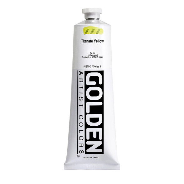 Golden Artist Colors Golden Heavy Body Acrylic, 5oz., Titanate Yellow 