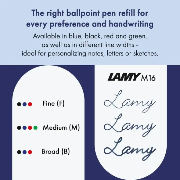 Lamy Inc LAMY M16 Ballpoint Pen Refill, Black, Medium 