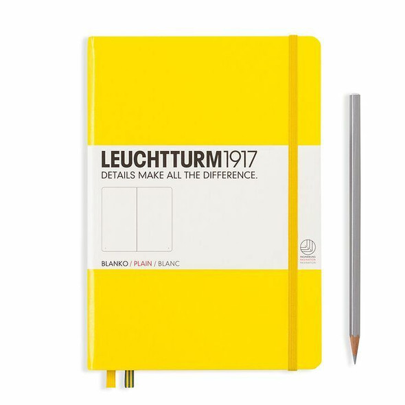 Leuchtturm 1917 Hardcover Notebook Lemon, Medium A5, 251 p, plain